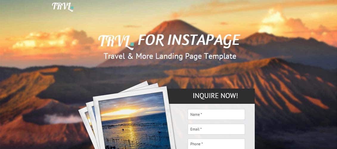 Trvl - Premium Travel Instapage Landing Page