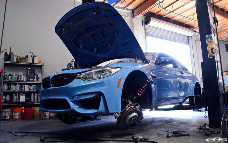 JRZ RS Pro Coilovers Installed On A Yas Marina Blue M4