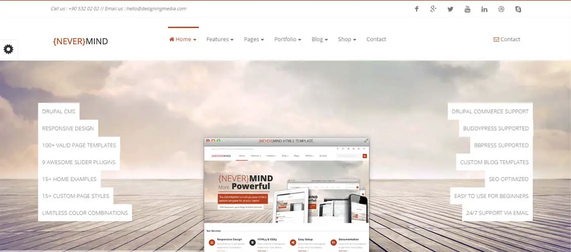 NeverMind- Multi Purpose, eCommerce Drupal Theme