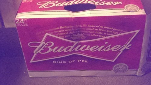 budweiser is the king of pee