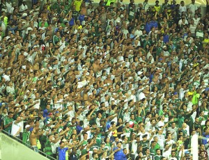 Torcida palmeirense na Arena Palmeiras contra o Capivariano (Foto: Marcos Ribolli)