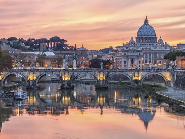 This skyline of Rome and St Peter's Basilica would cheer anyone up. Picture: Supplied