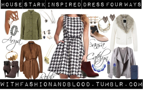 House stark inspired dress four ways by withfashionandblood...