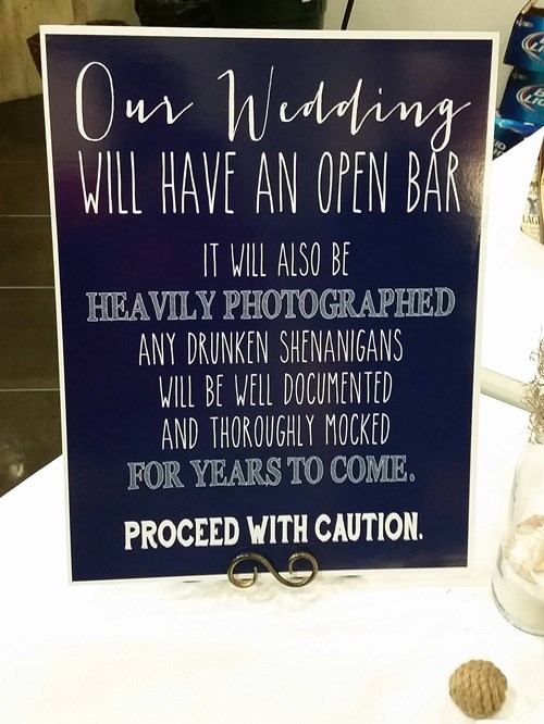 the dangers of a wedding with an open bar