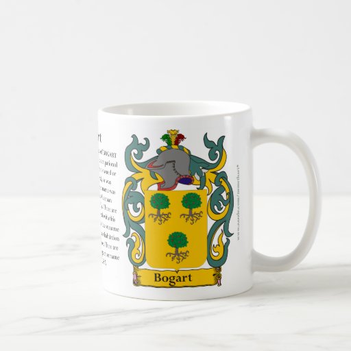 Bogart, the Origin, the Meaning and the Crest Classic White Coffee Mug