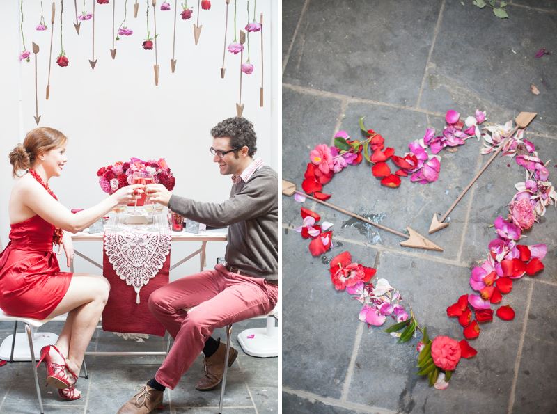 Arrows and flowers make a Valentine's Day statement