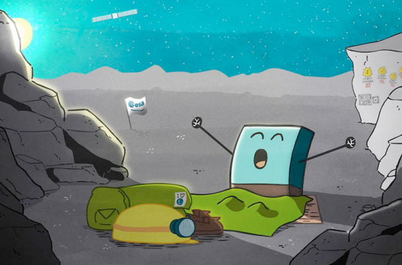 Image via ESA of Philae's wake-up