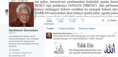 Menghina Agama Islam, Akun Twitter Ini Masih Bebas Tanpa Tersentuh Hukum