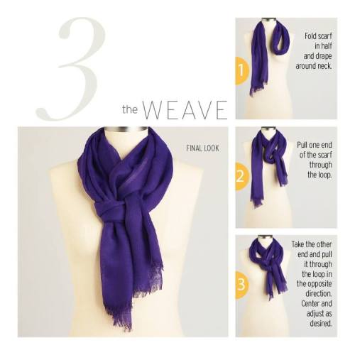 10 ways to tie a scarf knot: The Weave Via