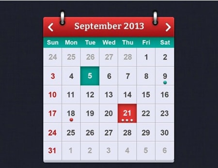 Simple-calendar-interface-PSD