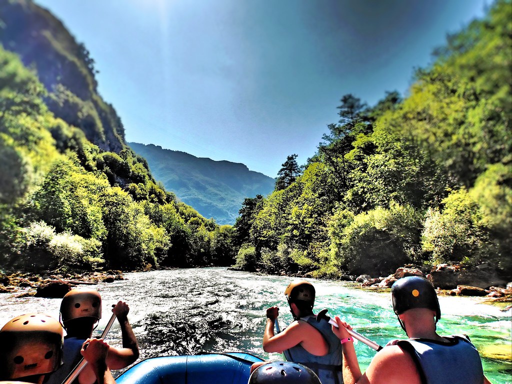 White water rafting on TaraRiver Canyon, Bosnia-Montenegro border