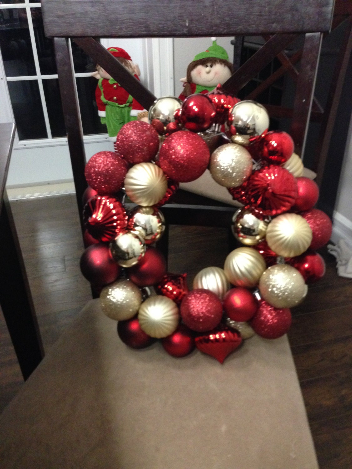 Christmas Ball Wreath- Made to order custom colors and bos available