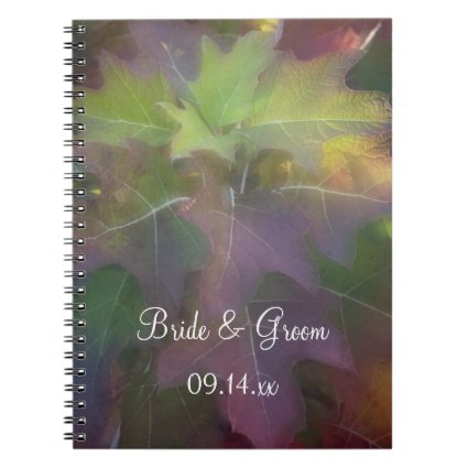 Oak Leaf Hydrangea Wedding Spiral Notebook