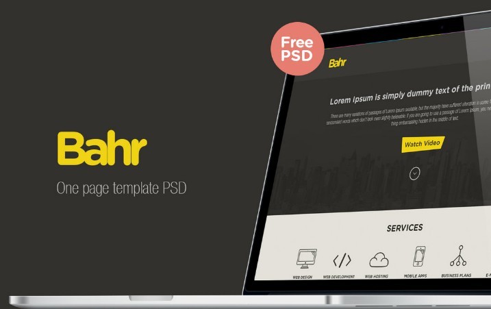 Bahr Free PSD Website Templates
