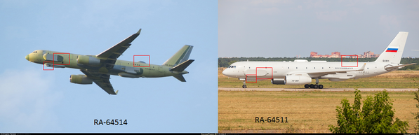 Differences Tu-214R