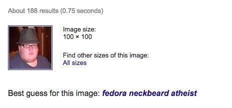 google search fedora neckbeard atheist man