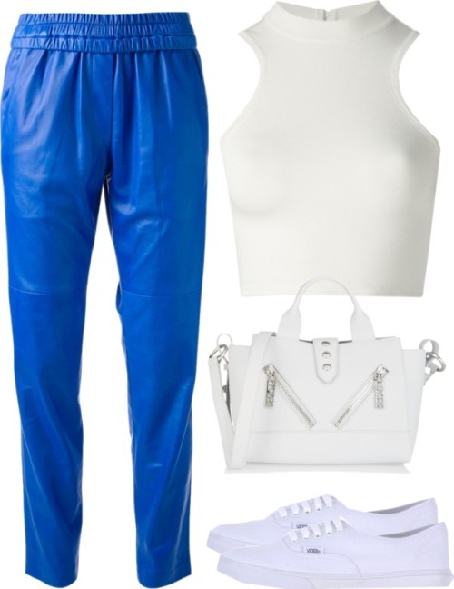 Fashion Blog Relaxed cool by officialnat featuring blue pants