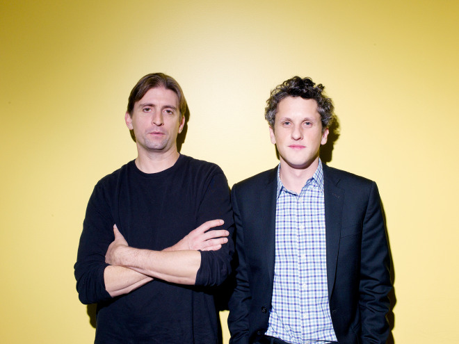 Box SVP of Engineering Sam Schillace, left, with CEO Aaron Levie. 