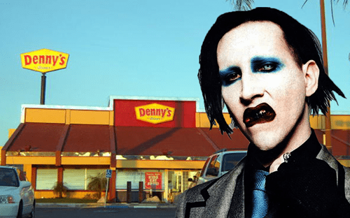 Marilyn Manson has some bad table manners
