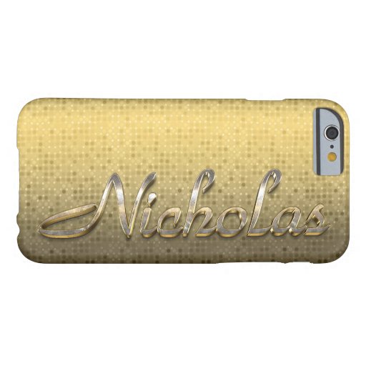 "Nicholas" Custom Monogram iPhone 6/6s Case Barely There iPhone 6 Case