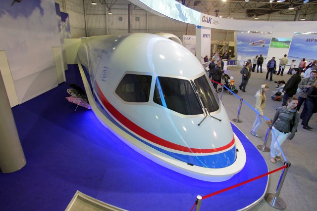 Mockup of the upcoming MC-21 Airliner Photo: Aviasalon JSC 
