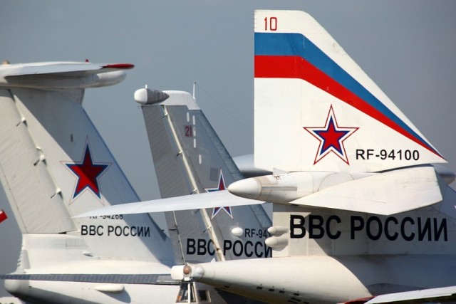 A line up spme of the current inventory in the Russian Air Force Photo: Aviasalon JSC 