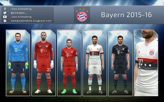 PES 2015 Bayern Munchen Kits Season 2015/16
