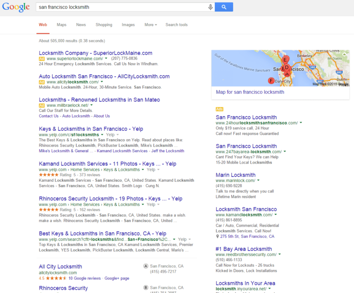 google local services serp before local home services ads