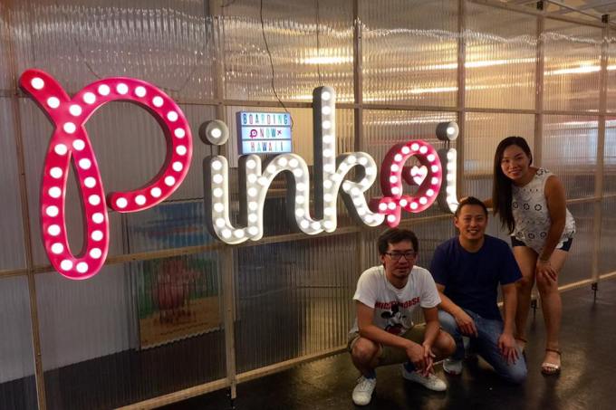 Pinkoi founders Mike Lee, Peter Yen and Maibelle Lin in its Taipei office