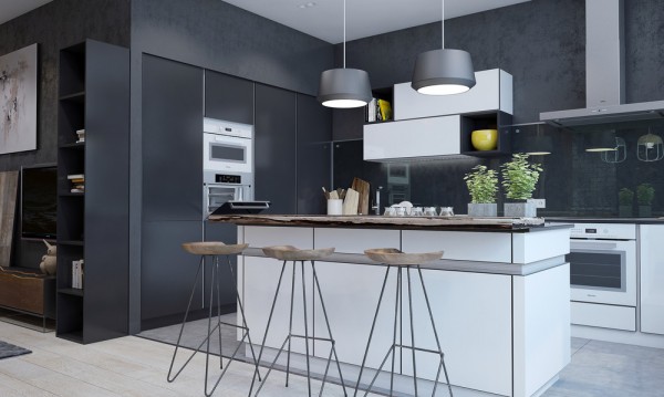 dark-gray-kitchen-design