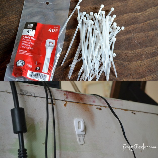 Finally clean up those cords behind your TV.