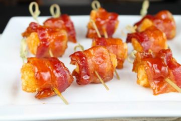 BBQ bacon wrapped tater ots
