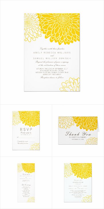 Elegant Yellow Chrysanthemums Wedding