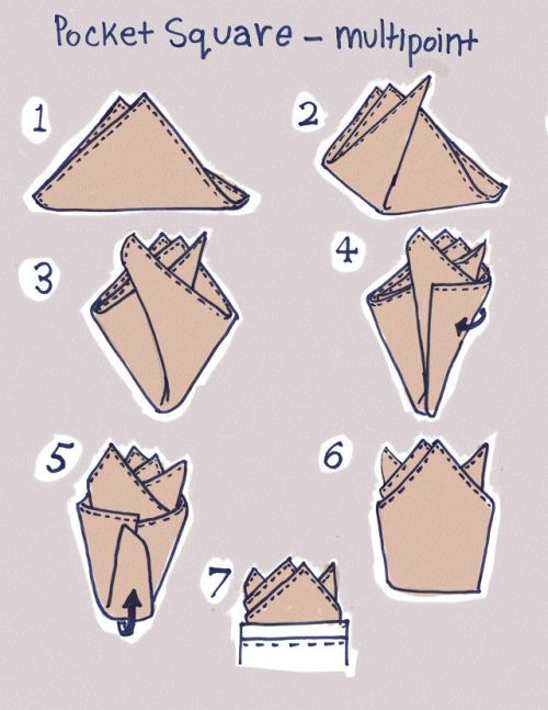 How to fold the multipoint pocket square