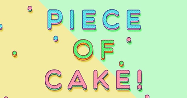 Piece-of-Cake-Psd-Text-Effect Free PSD Resouces