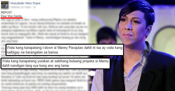 Open Letter Of A Concerned Citizen To Vice Ganda Sparks Outrage As It Goes Viral!