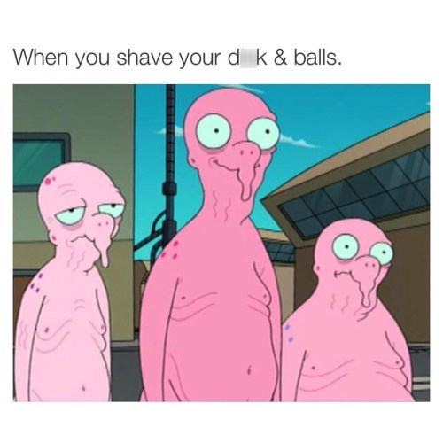 cartoon memes when you shave