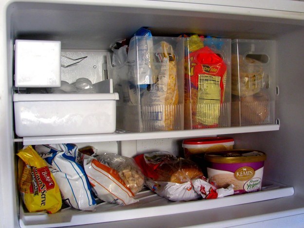Spend five minutes throwing out everything in your freezer that's expired or impossible to really identify.
