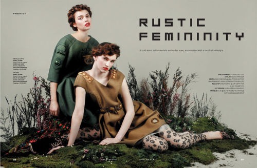 Rustic Femininity Editorial featuring Iulia Cirstea and Anka...