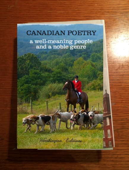 Canadian poetry anthologies are a common theme. This one is obscenely boastful, like all Canadian poetry.
