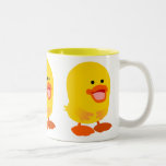 Cute Innocent Cartoon Duckling Two-Tone Coffee Mug