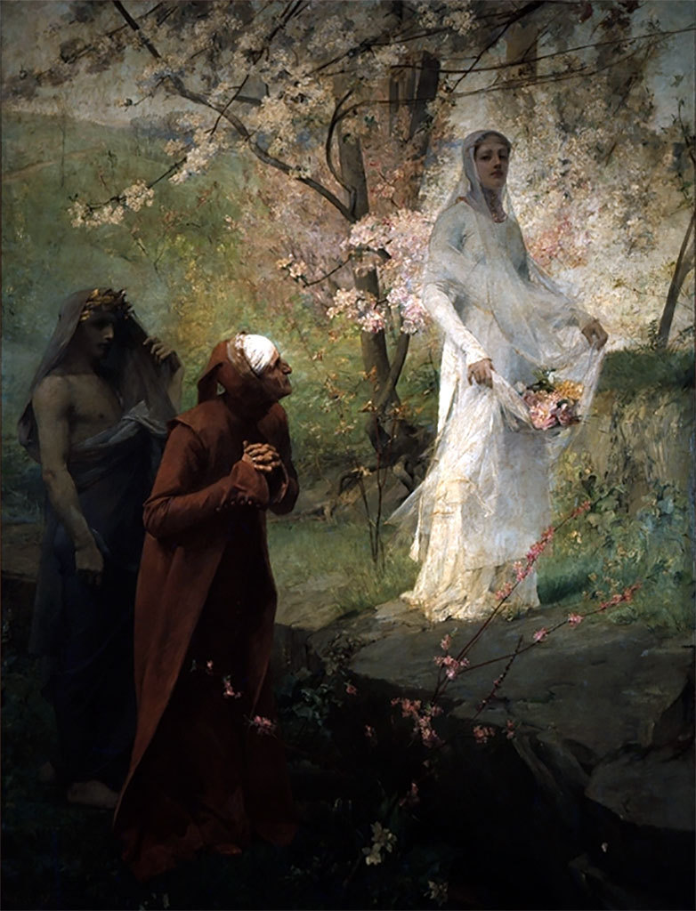 Albert Maignan - Dante meets Matilda (1881)