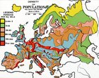 Map of Density of Population of Europe, 1923 [755 × 599]