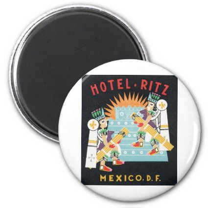 Hotel Ritz, Mexico, DF Advertisement Graphic Fridge Magnet