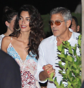 George and Amal Clooney in Ibiza to promote Casamigos Tequila with Cindy Crawford and Rande Gerber