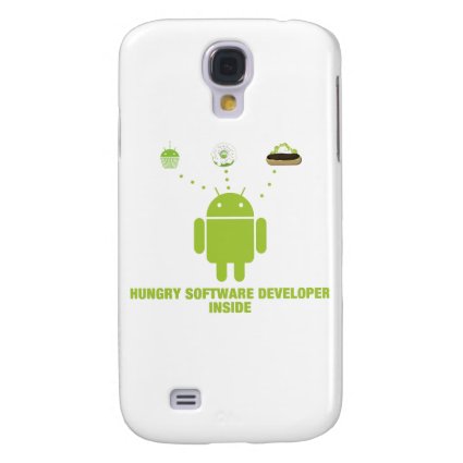 Hungry Software Developer Inside (Bug Droid) Samsung Galaxy S4 Case