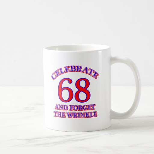 68 birthday design classic white coffee mug