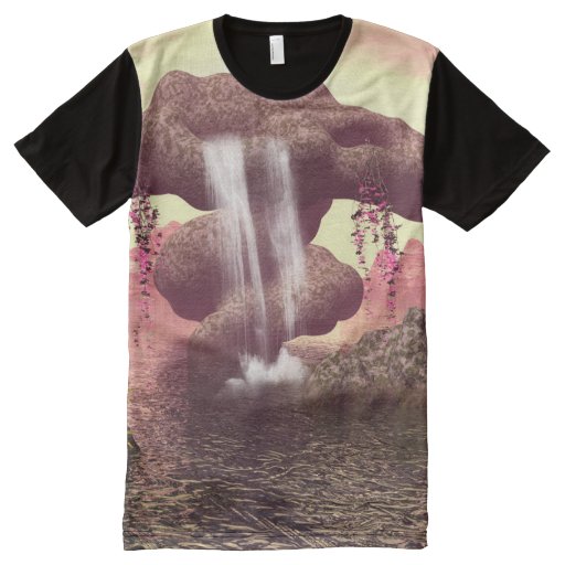 Fantasy seascape, awesome rock All-Over print shirt