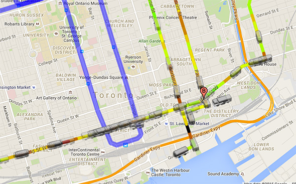 real time ttc map