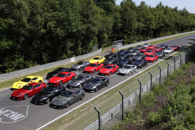 40 Ferraris Take Over the World’s Fiercest Track